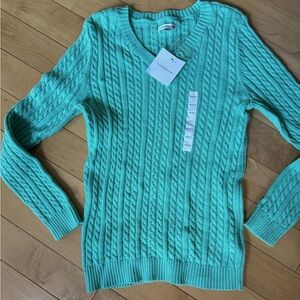 Women’s Croft & Barrow Essentialal Cable-Knit V-Neck Sweater